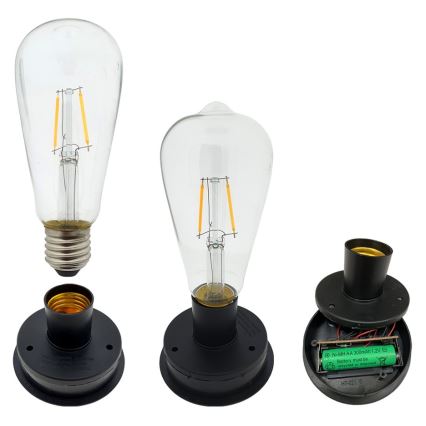 LED Solárna lampa MOLLY 1xE27/1,2V IP44