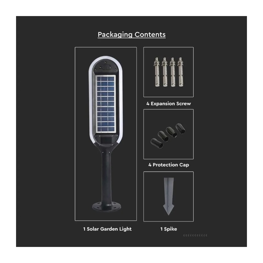 LED Solárna lampa so senzorom BOLLARD LED/5W/5,5V 70 cm 3000K IP65