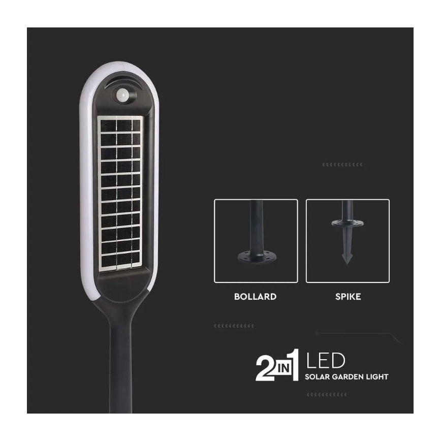 LED Solárna lampa so senzorom BOLLARD LED/5W/5,5V 70 cm 3000K IP65