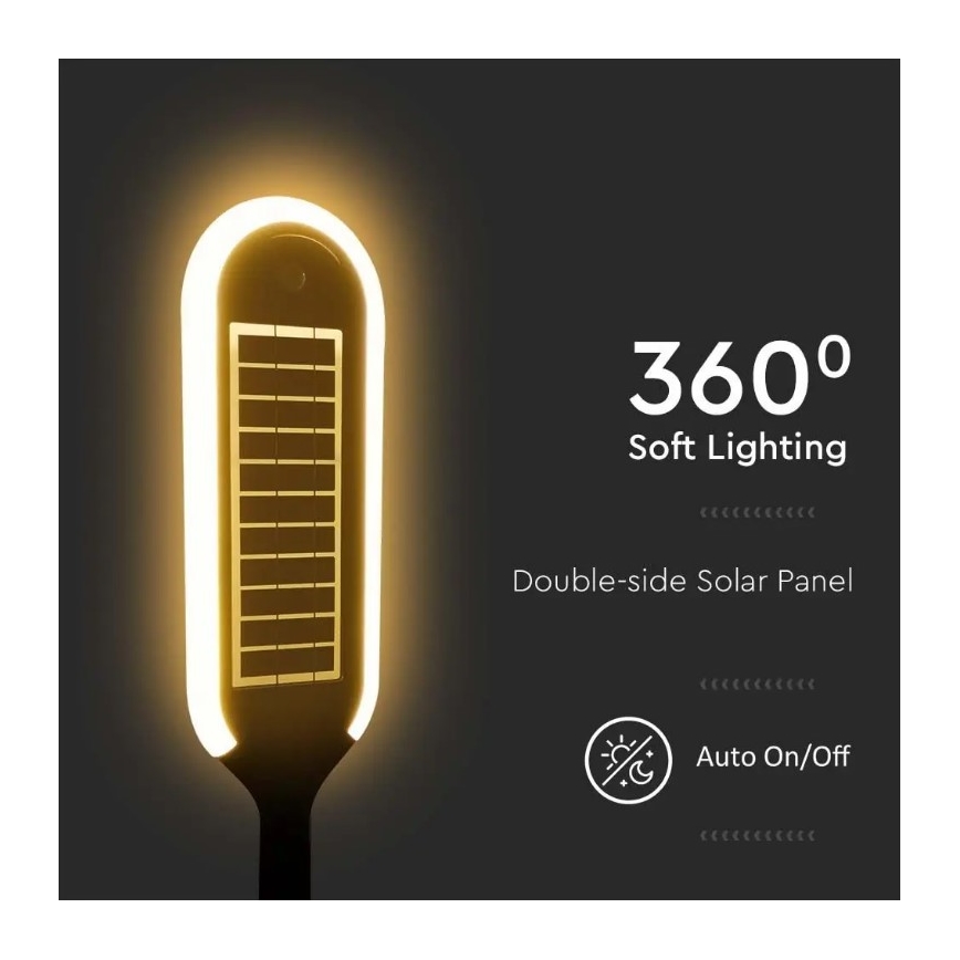 LED Solárna lampa so senzorom BOLLARD LED/5W/5,5V 70 cm 4000K IP65 2000 mAh