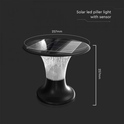 LED Solárna lampa so senzorom LED/15W/3,2V 4000K/6000K IP65 6000 mAh