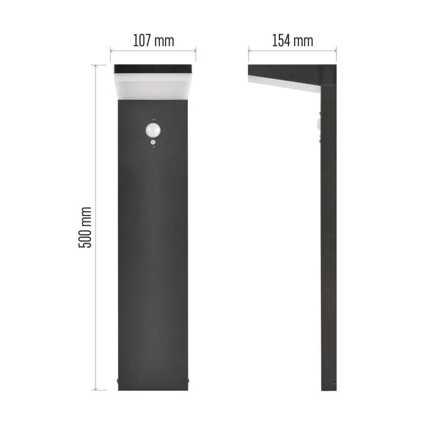 LED Solárna lampa so senzorom LED/4,4W/3,7V 2200 mAh IP44