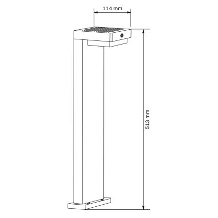 LED Solárna lampa so senzorom MALI LED/4,5W/3,7V 2000 mAh IP44 čierna