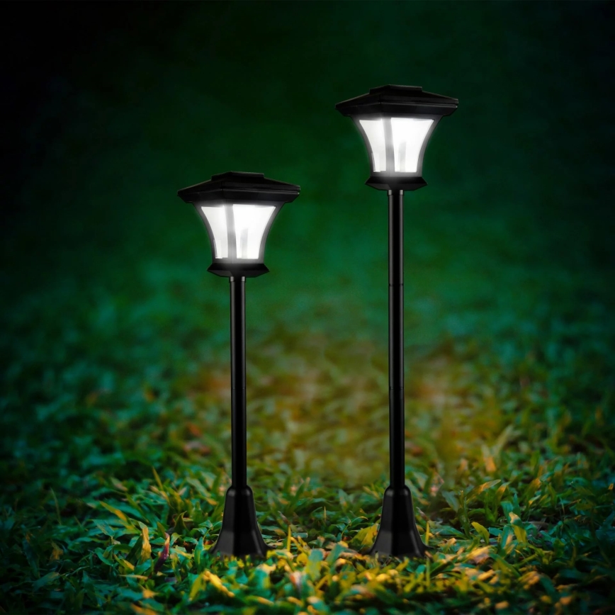 LED Solárna lampa TIRANA LED/1,6W/1,2V 600 mAh IP44 čierna