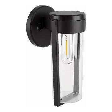 LED Solárna nástenná lampa LED/1W/3,7V 500 mAh IP65 čierna