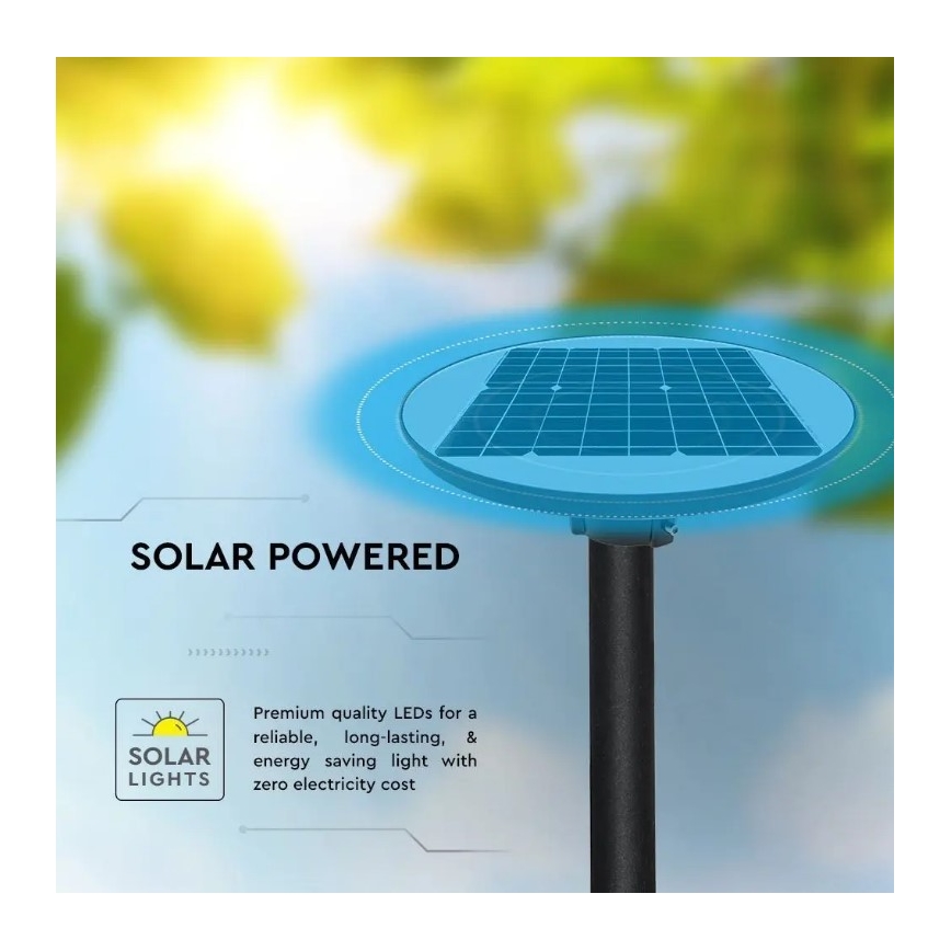LED Solárna pouličná lampa so senzorom LED/10W/3,2V 6500K IP65 25000 mAh + diaľkové ovládanie