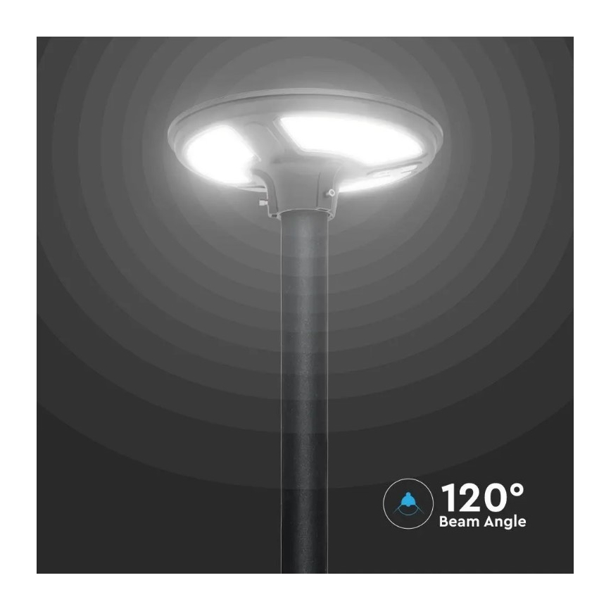 LED Solárna pouličná lampa so senzorom LED/10W/3,2V 6500K IP65 25000 mAh + diaľkové ovládanie