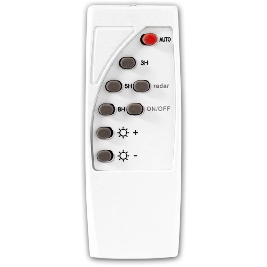 LED stmievateľná solárna pouličná lampa so snímačom LED/15W/6V 11000 mAh 6500K IP65 čierna + diaľkové ovládanie