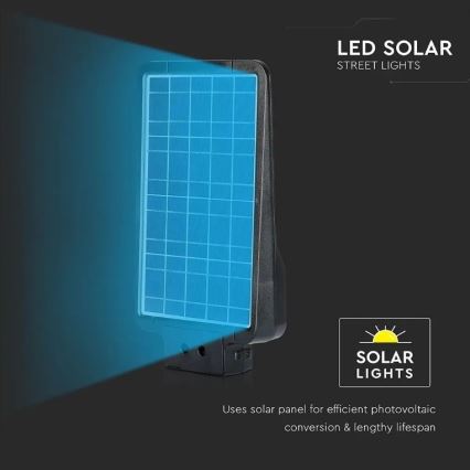 LED Solárna pouličná lampa so senzorom LED/15W/7,4V 6000K IP65 10800 mAh
