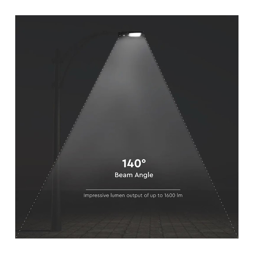 LED Solárna pouličná lampa so senzorom LED/15W/7,4V 6000K IP65 10800 mAh