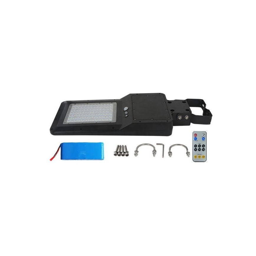 LED Solárna pouličná lampa so senzorom LED/40W/9,6V IP65 4000K + diaľkové ovládanie