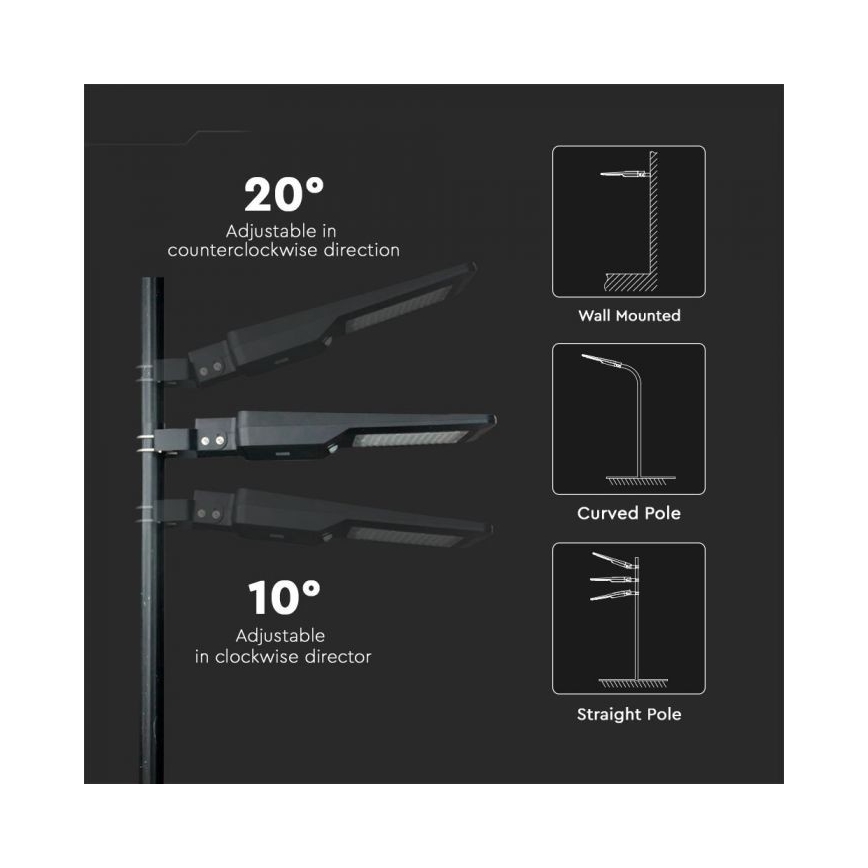LED Solárna pouličná lampa so senzorom LED/40W/9,6V IP65 6000K + diaľkové ovládanie