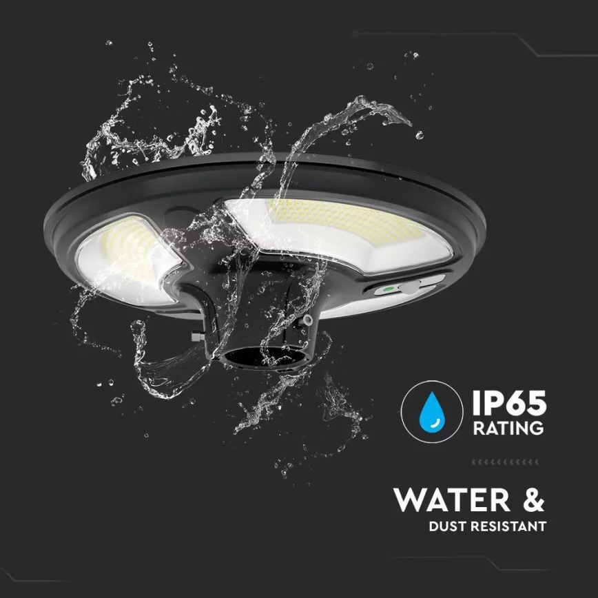 LED Solárna pouličná lampa so senzorom LED/7,5W/3,2V IP65 4000K 15000 mAh + diaľkové ovládanie