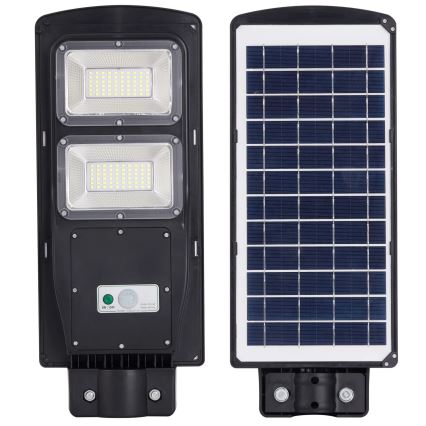 LED Solárna pouličná lampa so senzorom STREET 2xLED/6W/3,2V 12000 mAh IP65 + diaľkové ovládanie