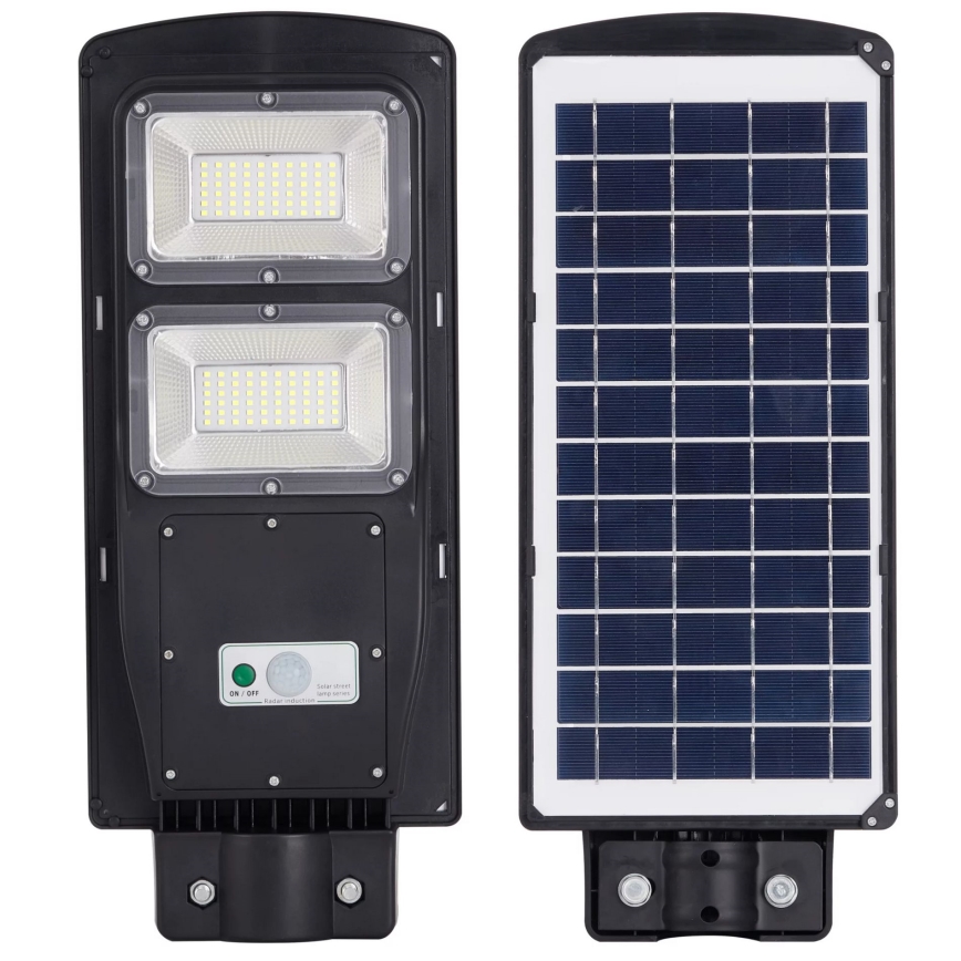 LED Solárna pouličná lampa so senzorom STREET 2xLED/6W/3,2V 12000 mAh IP65 + diaľkové ovládanie
