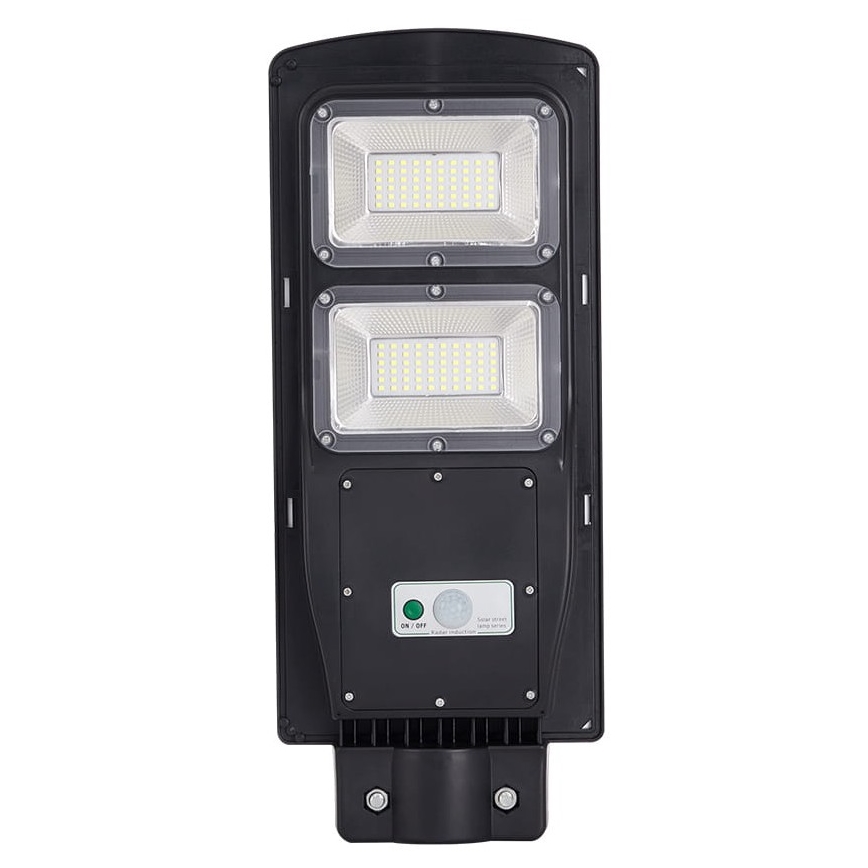 LED Solárna pouličná lampa so senzorom STREET 2xLED/6W/3,2V 12000 mAh IP65 + diaľkové ovládanie