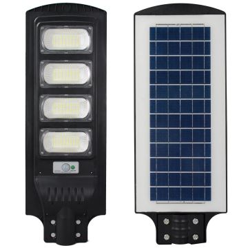 LED Solárna pouličná lampa so senzorom STREET LED/15W/3,2V IP65 + diaľkové ovládanie