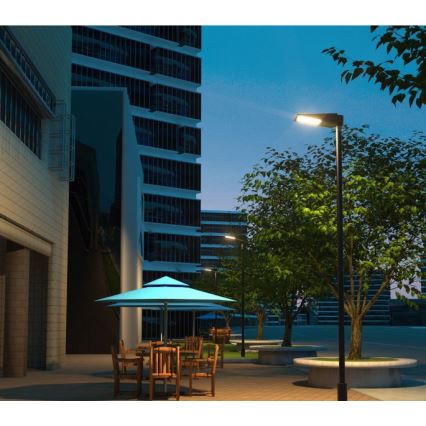 LED stmievateľná solárna pouličná lampa so senzorom STREET LED/30W/9,6V 3000/4000K 6000 mAh IP65 + diaľkové ovládanie