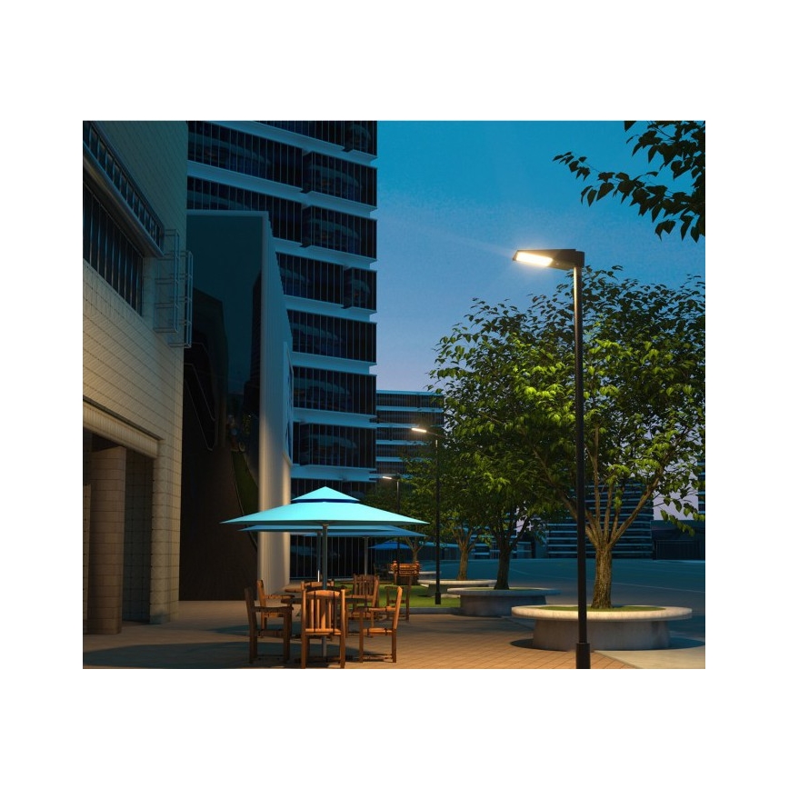 LED stmievateľná solárna pouličná lampa so senzorom STREET LED/30W/9,6V 3000/4000K 6000 mAh IP65 + diaľkové ovládanie