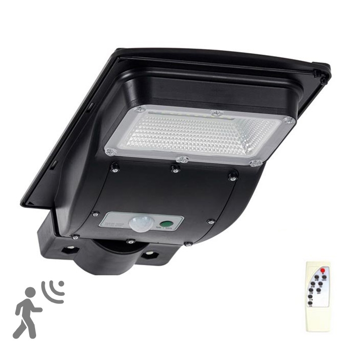 LED Solárna pouličná lampa so senzorom STREET LED/3W/3,2V 5000 mAh IP65 + diaľkové ovládanie