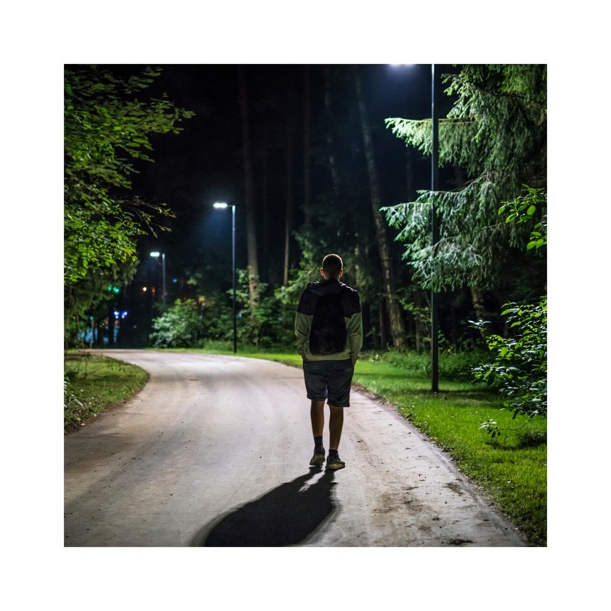 LED Stmievateľná solárna pouličná lampa so senzorom pohybu a súmraku URBI LED/8W/3,2V 6500K IP54 10000 mAh + diaľkové ovládanie