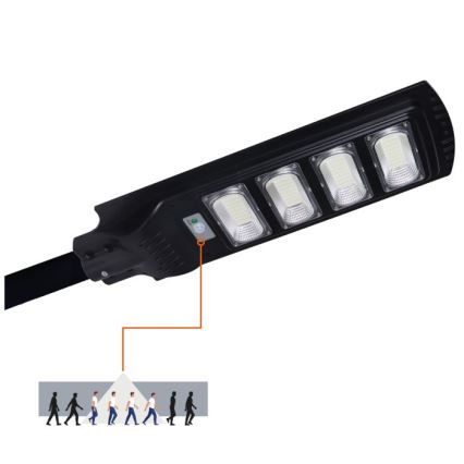 LED stmievateľná solárna pouličná lampa so senzorom URBI LED/11W/3,2V 6500K 15000 mAh IP54 + diaľkové ovládanie