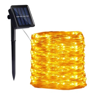 LED - Solárna reťaz 300xLED/0,12W/1,2V 1xAA 27 m IP44 3000K 800 mAh