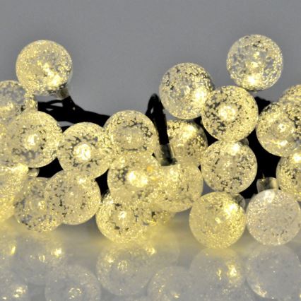 LED Solárna reťaz 30xLED/8 funkcií 4,9m IP44 teplá biela