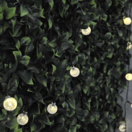 LED Solárna reťaz 30xLED/8 funkcií 4,9m IP44 teplá biela