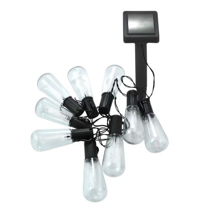 LED Solárna reťaz EDISON 10xLED/1,2V 300 mAh 3,8 m IP44