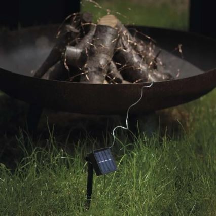 LED Solárna reťaz LED/2,4W/1,2V 1xAA 15 m IP44 3000K 600 mAh