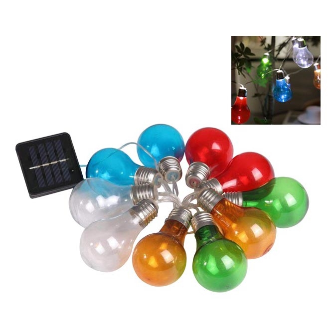 LED Solárna reťaz PARTY 10xLED/1,2V 400 mAh IP44
