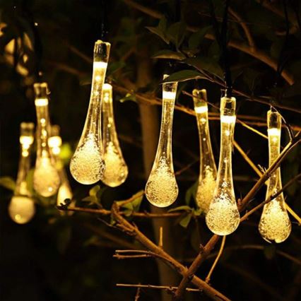 LED Solárna reťaz so súmrakovým senzorom 20xLED/0,72W/1,2V 600 mAh 4,7m IP44