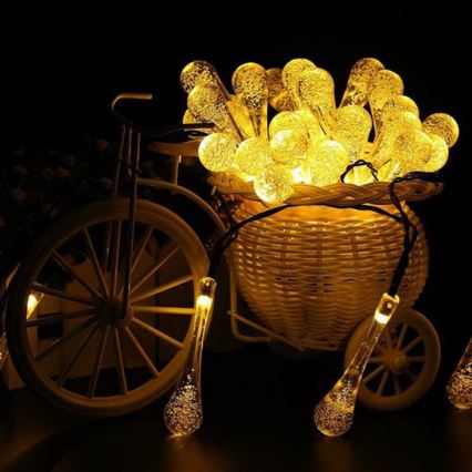 LED Solárna reťaz so súmrakovým senzorom 20xLED/0,72W/1,2V 600 mAh 4,7m IP44