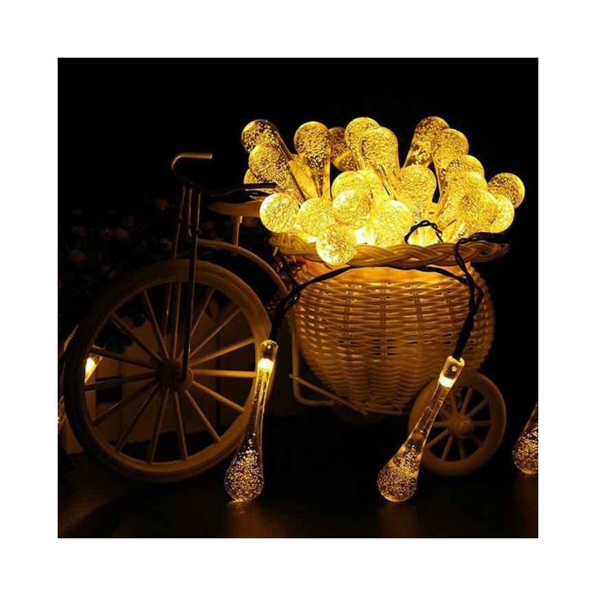 LED Solárna reťaz so súmrakovým senzorom 20xLED/0,72W/1,2V 600 mAh 4,7m IP44