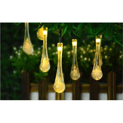 LED Solárna reťaz so súmrakovým senzorom 20xLED/0,72W/1,2V 600 mAh 4,7m IP44