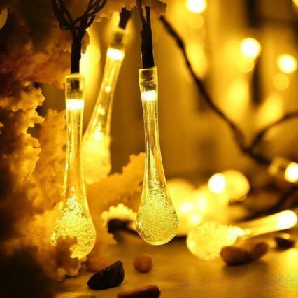 LED Solárna reťaz so súmrakovým senzorom 20xLED/0,72W/1,2V 600 mAh 4,7m IP44