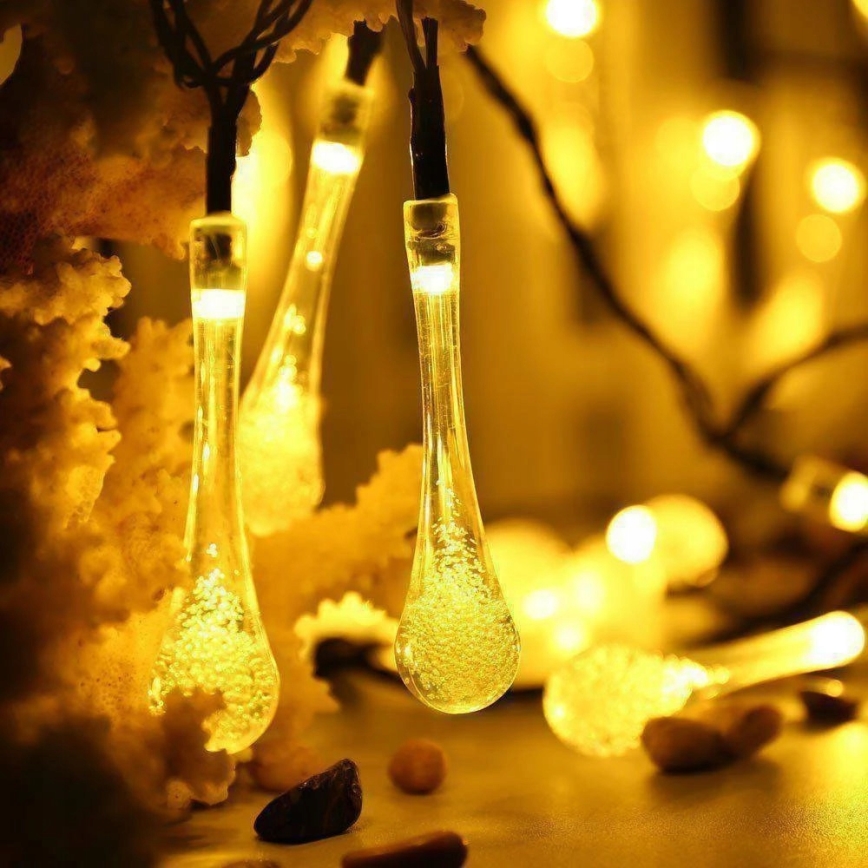 LED Solárna reťaz so súmrakovým senzorom 20xLED/0,72W/1,2V 600 mAh 4,7m IP44