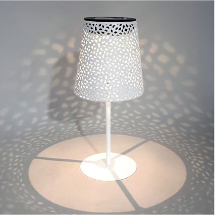 LED Solárna stolná lampa LUVETRA LED/1xAA 4000K IP44 200 mAh biela