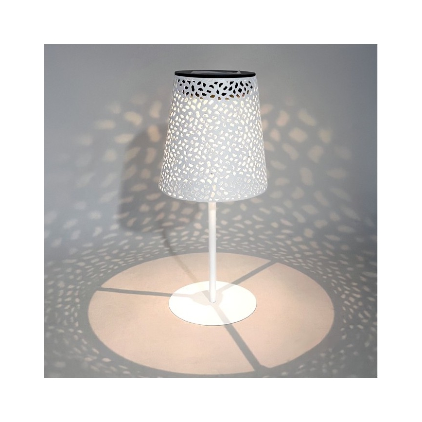 LED Solárna stolná lampa LUVETRA LED/1xAA 4000K IP44 200 mAh biela