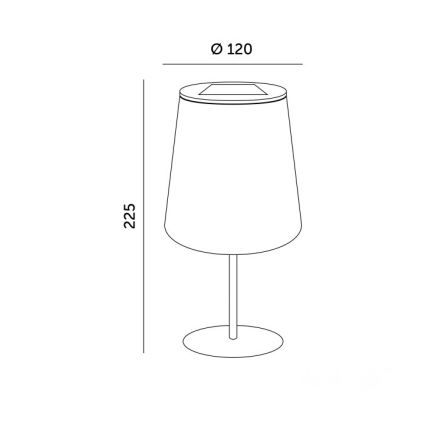 LED Solárna stolná lampa LUVETRA LED/1xAA 4000K IP44 200 mAh biela