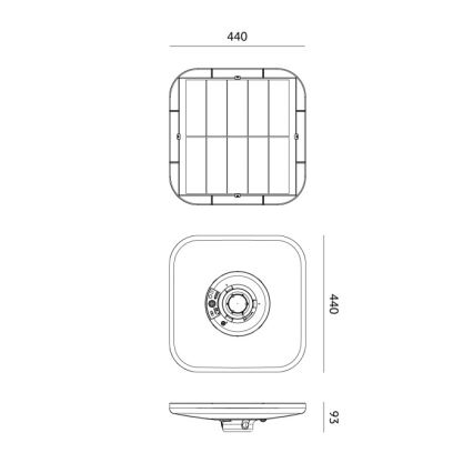 LED solárna pouličná lampa so senzorom SOLSUMI LED/25W/3,2V 3000/4000/6500K IP54 24000 mAh + diaľkové ovládanie