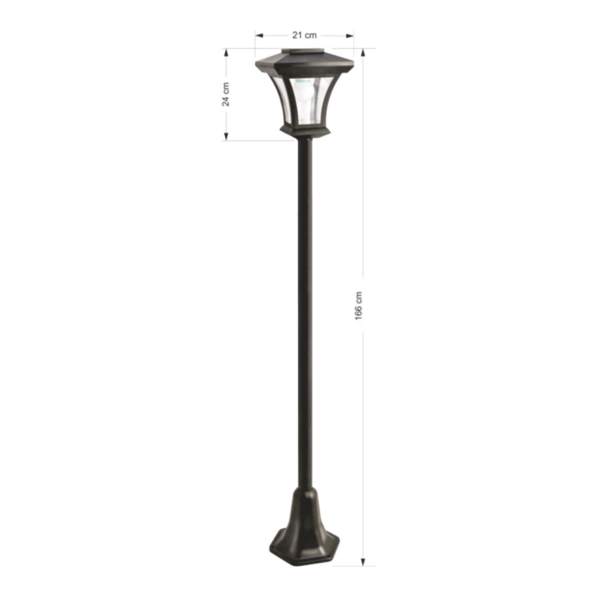 LED solárna vonkajšia lampa LED/1,2V 1800 mAh IP44 čierna
