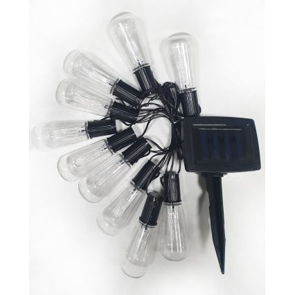 LED Solárna vonkajšia reťaz 10xLED/1,2V 2,2 m IP44