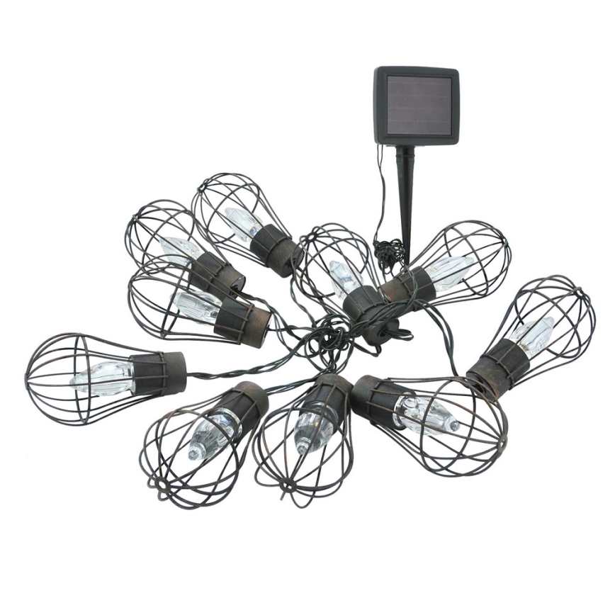 LED Solárna vonkajšia reťaz 10xLED/1,2V 300 mAh 3,8 m IP44