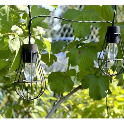 LED Solárna vonkajšia reťaz 10xLED/1,2V 300 mAh 3,8 m IP44