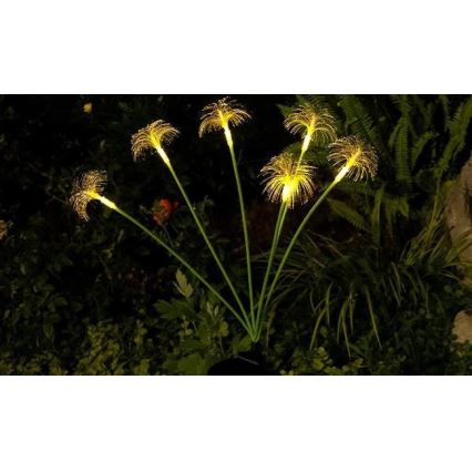 LED Solárne dekoračné svietidlo so senzorom 6xLED/1,2V 3000K 77 cm 600 mAh IP44
