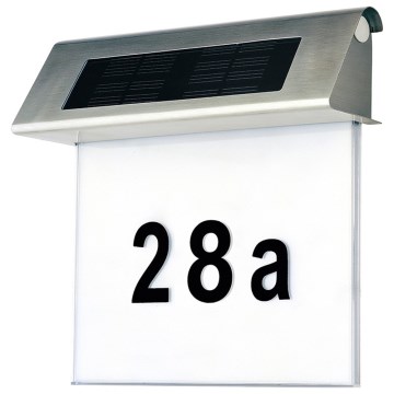 LED Solárne domové číslo LED/2x0,07W/2,4V 1200 mAh IP44