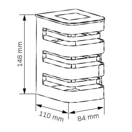 LED Solárne nástenné svietidlo AGIDE LED/1,2V 300 mAh IP44