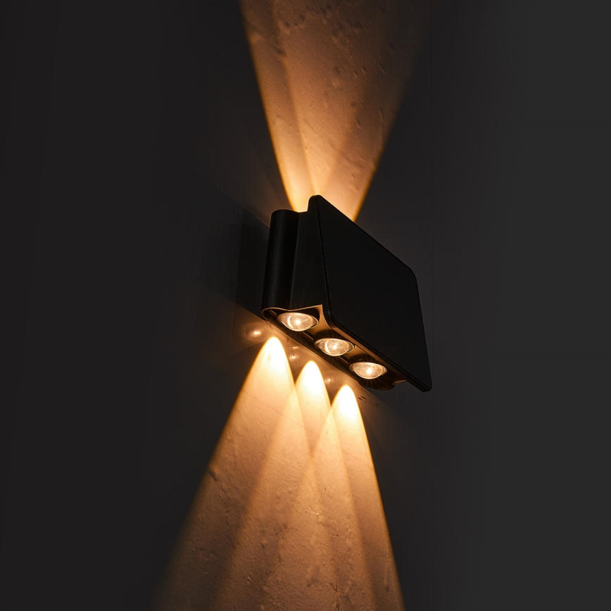 LED Solárne nástenné svietidlo ALF LED/4W/3,2V 3000K IP54 čierna